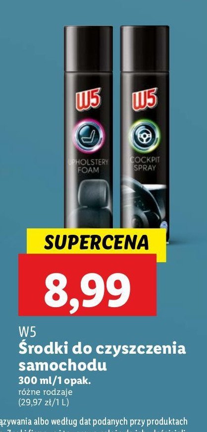 Spray do pielęgnacji kokpitu W5 promocja