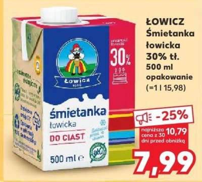 Śmietanka łowicka 30% promocja w Kaufland