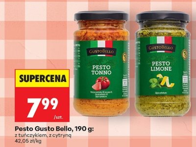 Pesto Gusto Bello, 190 g: z tuńczykiem, z cytryną promocja w Biedronka