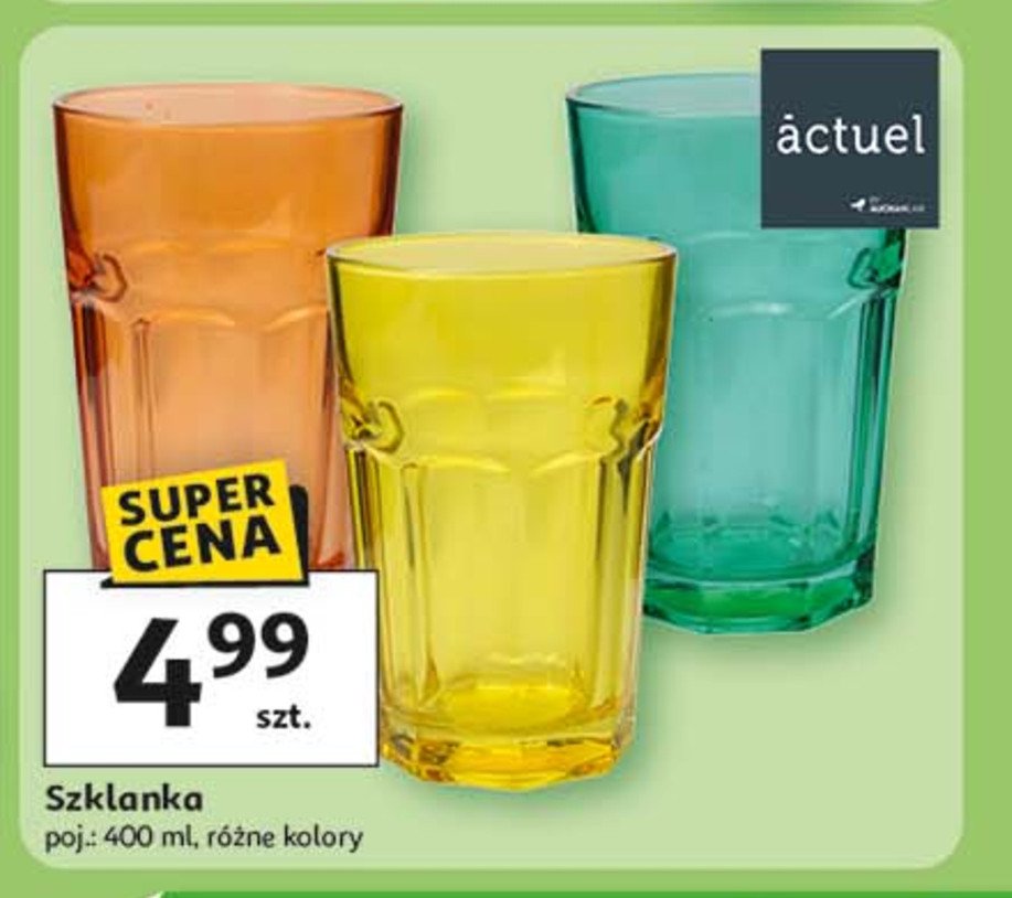 Szklanka 400 ml Actuel promocja w Auchan