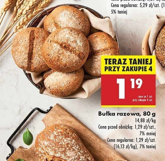 Bułka razowa promocja