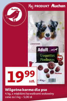 Karma dla psa multicroc z wołowiną Auchan promocja