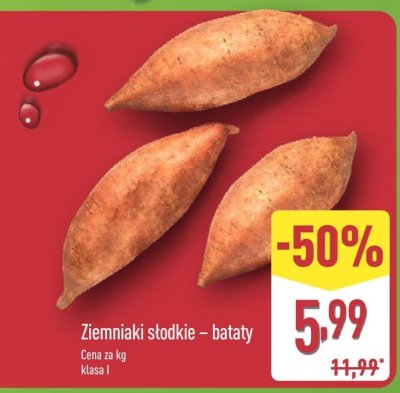 Ziemniaki słodkie - bataty Aldi promocja w Aldi