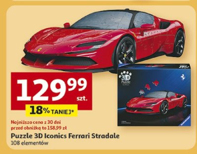 Puzzle 3D Iconics Ferrari Stradale 108 elementów promocja w Auchan
