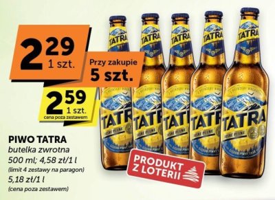 Piwo Tatra butelka zwrotna promocja w ABC