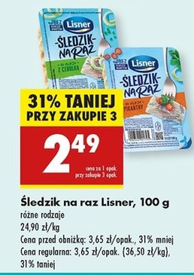 Śledzik na raz pikantny Lisner śledzik na raz promocja