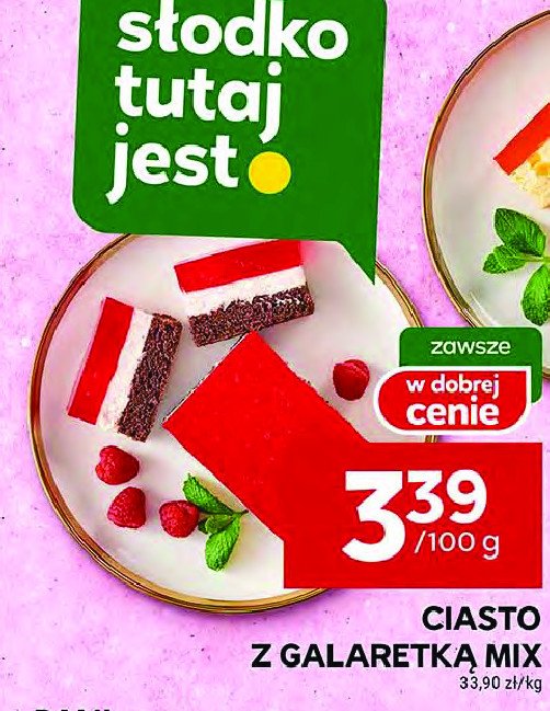 Ciasto z galaretką i owocami promocja