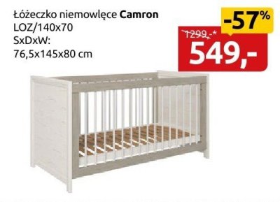 Łóżeczko niemowlęce Camron LOZ/140x70 promocja w Black Red White