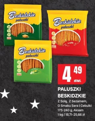Paluszki Beskidzkie Z Solą, Z Sezamem, O Smaku Sera Cebulki promocja w Chorten