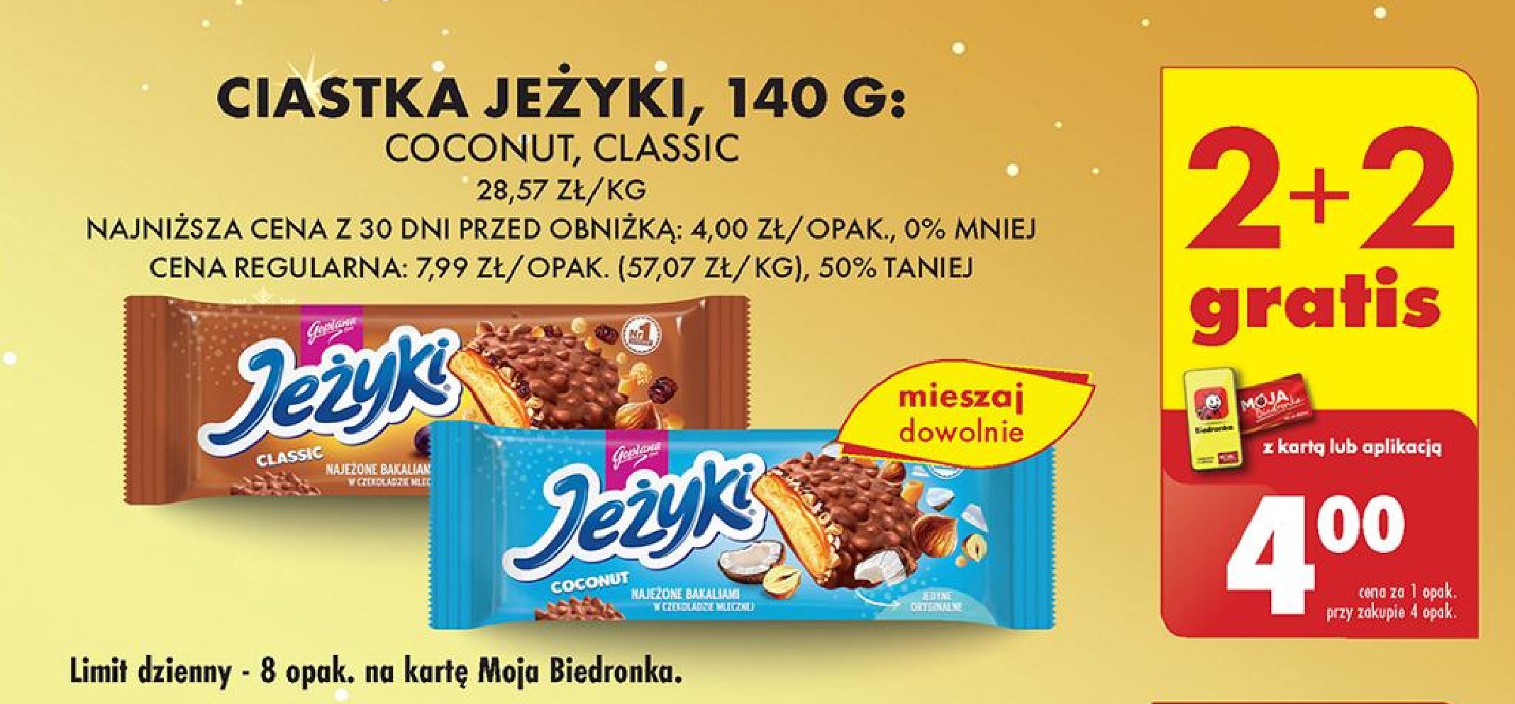 Ciastka kokos Jeżyki promocja