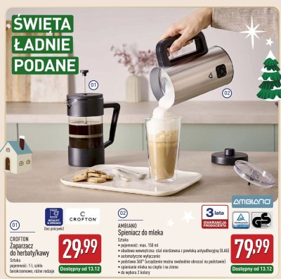 Zaparzacz do herbaty/kawy CROFTON promocja w Aldi
