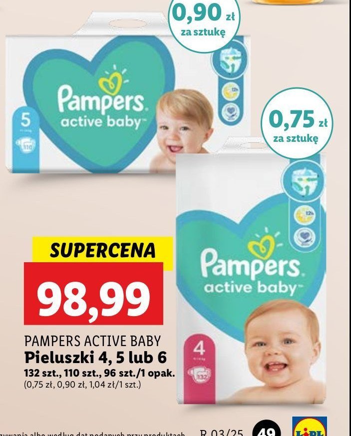 Pieluszki dla dzieci 4 Pampers active baby promocja