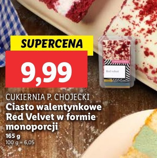 Ciasto red velvet Chojecki promocja