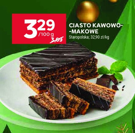 Ciasto kawowo-makowe Cukiernia staropolska promocja w Stokrotka