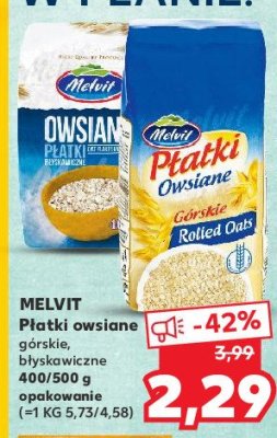 Płatki owsiane błyskawiczne Melvit promocja