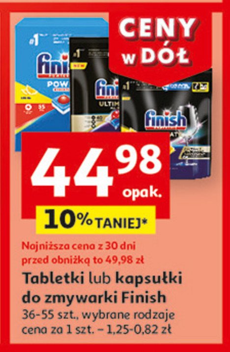 Tabletki do zmywania regular Finish ultimate plus promocja w Auchan