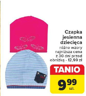 Czapka jesienna dziecięca promocja