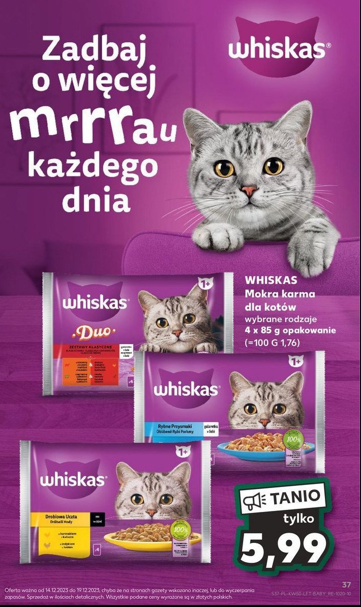 Karma dla kota zestawy klasyczne Whiskas duo promocja