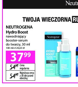 Booster-serum do twarzy nawadniający Neutrogena hydro boost promocja