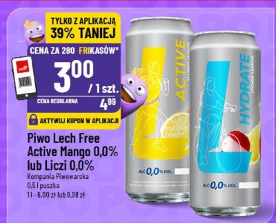 Piwo Lech Free Active Liczi 0,0% promocja w POLOmarket