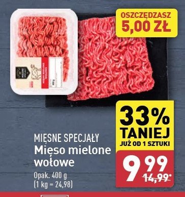 Mięso mielone wołowe Mięsne specjały zawsze świeże (aldi) promocja w Aldi