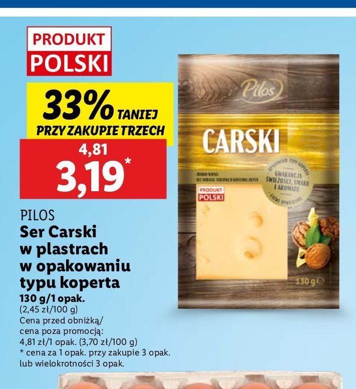 Ser carski w kopercie Pilos promocja