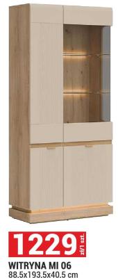 Witryna MI 06 88,5x193,5x40,5 cm MILTON promocja w Merkury Market