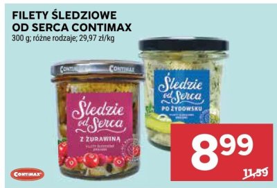 Filety śledziowe od serca Contimax promocja w Stokrotka