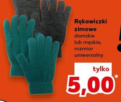 Rękawiczki zimowe damskie lub męskie promocja w Kaufland