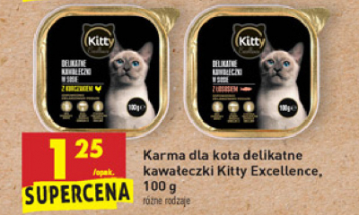 Karma dla kota delikatne kawałeczki w sosie z łososiem Kitty excellence promocja