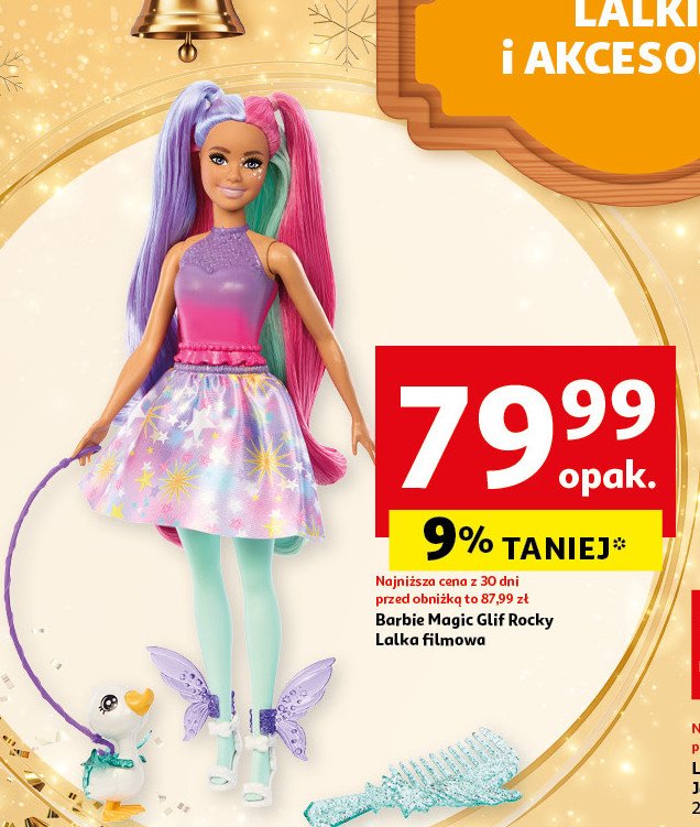 Lalka barbie magic glif rocky Mattel promocja w Auchan