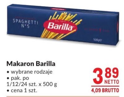 Makaron Barilla spaghetti promocja w Makro