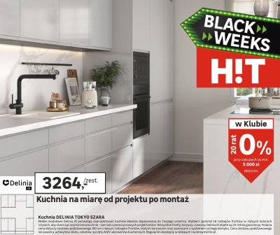 Kuchnia Delinia Tokyo Szara na miarę od projektu po montaż promocja w Leroy Merlin