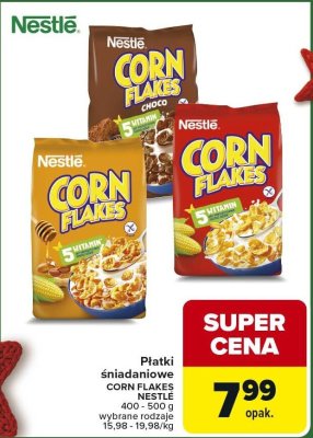 Płatki śniadaniowe CORN FLAKES NESTLÉ 400 - 500 g wybrane rodzaje promocja w Carrefour Market
