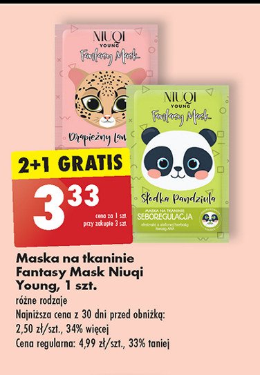 Maseczka na tkaninie słodka pandziula Niuqi fantasy mask promocja
