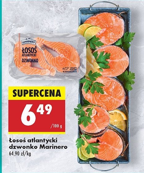 Łosoś atlantycki dzownki Marinero promocja w Biedronka