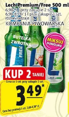 Piwo Lech Premium/Free 500 ml promocja w Prim Market