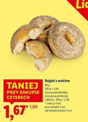 Bajgiel z makiem promocja w Lidl