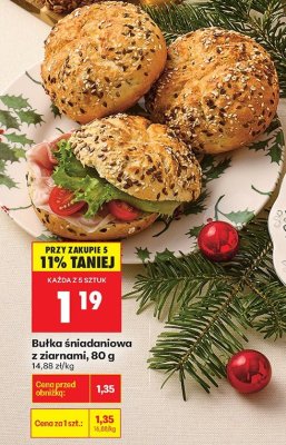 Bułka śniadaniowa z ziarnami promocja w Biedronka