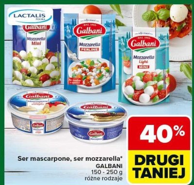Ser mascarpone, ser mozzarella Galbani promocja w Carrefour
