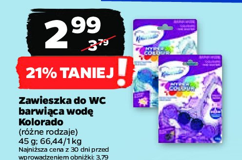 Kostka do spłuczki lavender violet Kolorado wc colour promocja