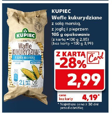 Wafle kukurydziane z jagłą i pieprzem Kupiec promocja