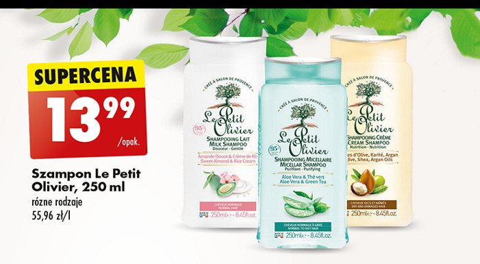 Szampon z brzoskwini膮 i kwiatem winoro艣li Le petit olivier promocja
