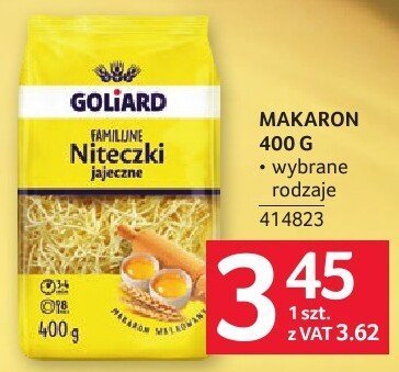 Makaron Niteczki 400 g promocja w Selgros
