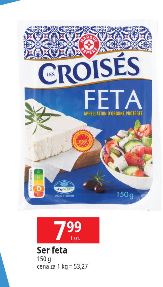 Ser feta Wiodąca marka croises promocja w Leclerc