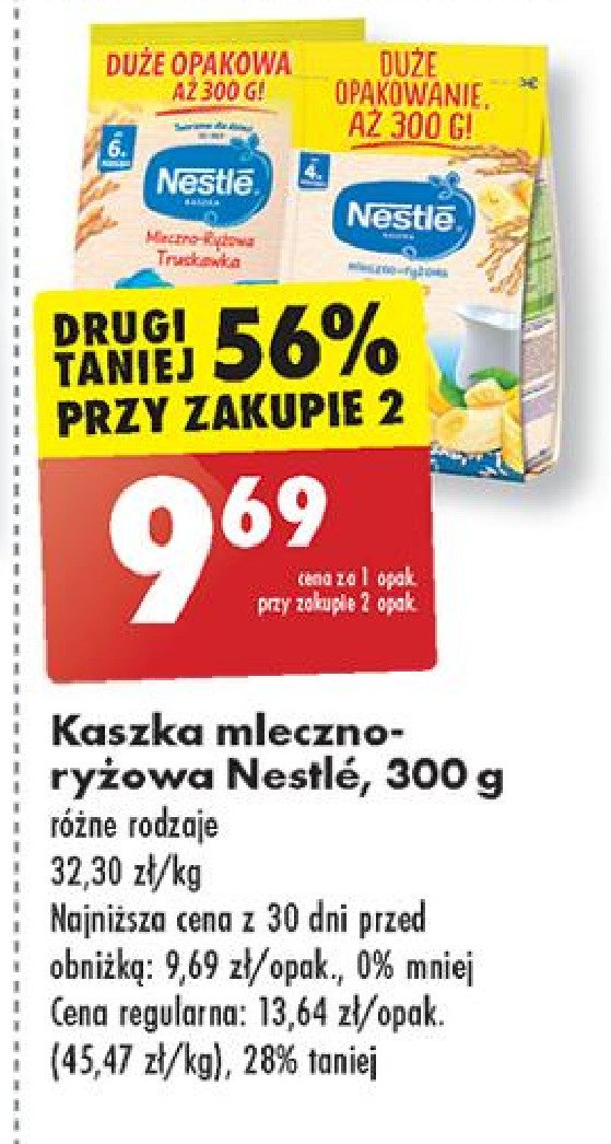 Kaszka mleczno-ryżowa banan Nestle kaszka promocja w Biedronka