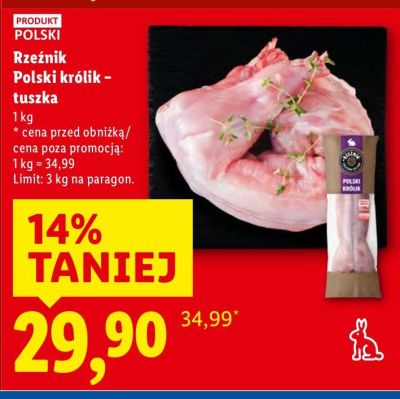 Rzeźnik Polski królik - tuszka promocja w Lidl