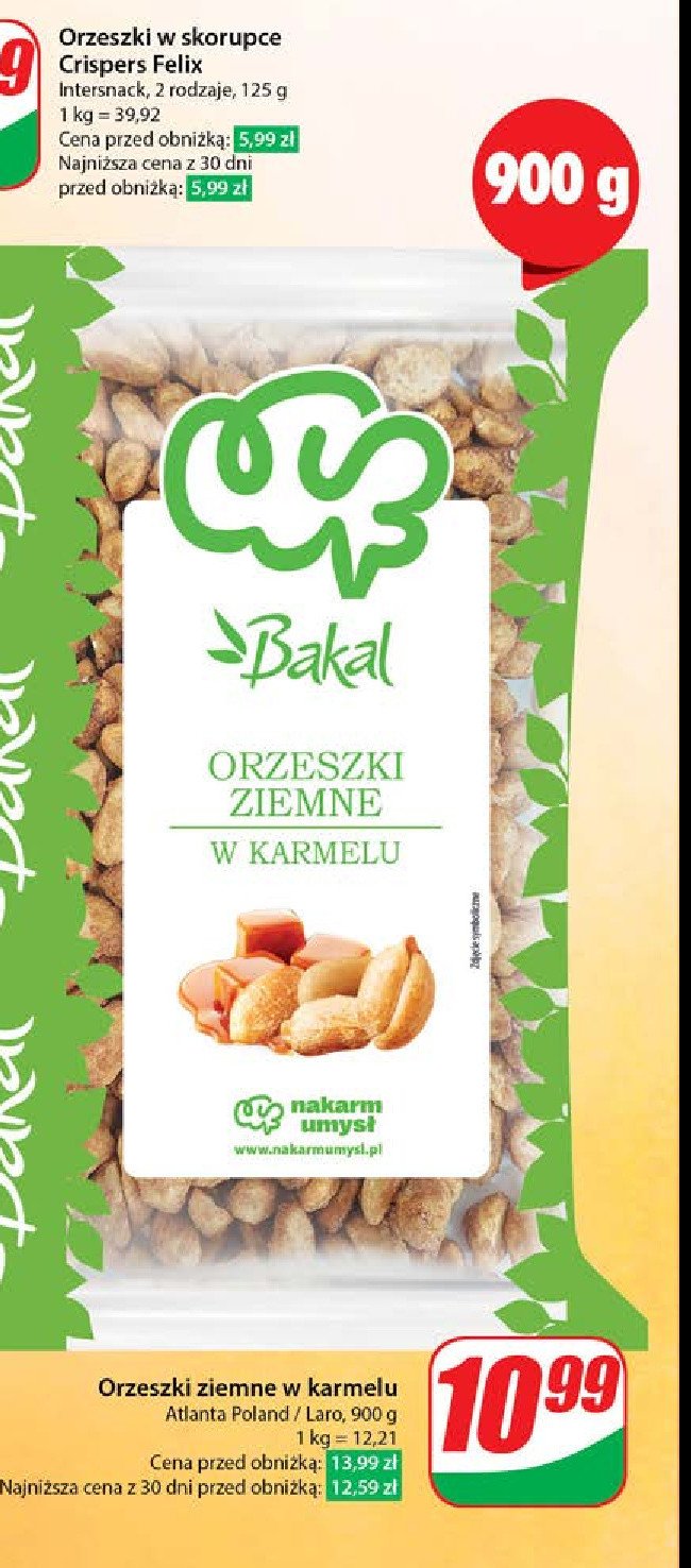 Orzeszki ziemne z karmelem Bakal promocja