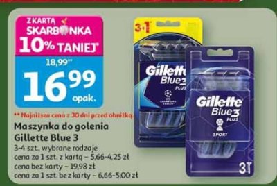 Maszynka do golenia Gillette Blue 3 promocja w Auchan
