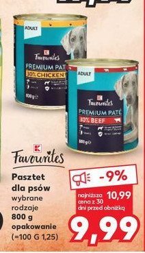 Pasztet dla psów wołowina K-classic favourites promocja